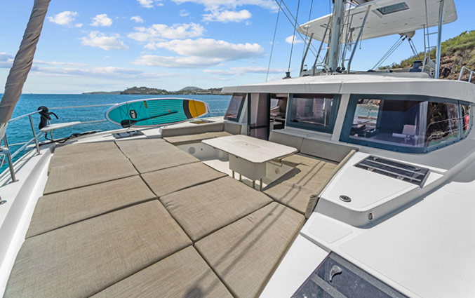 Bali 48' Open Space - Forward Lounge - Abaco Yacht Charter