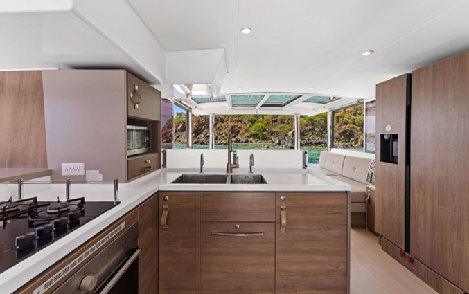 Bali 48' Open Space - Galley View - Abaco Yacht Charter