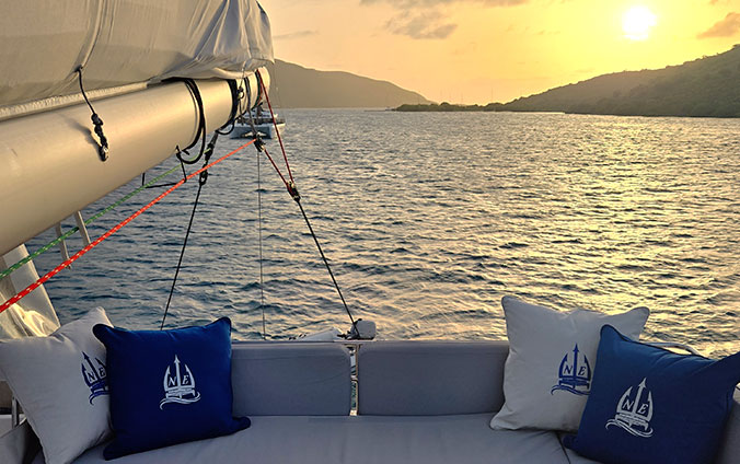 Neptune's Escape – Abaco Trimaran Charter Yacht – Sunset View