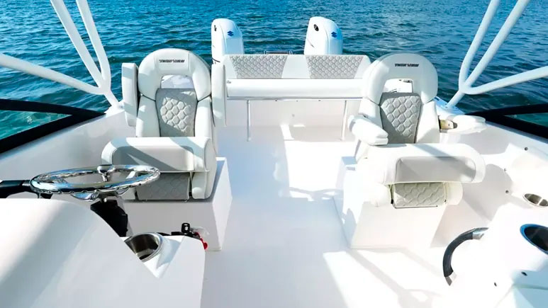 Dual Twin Vee Boat Rentals - Rear View - Abaco Bahamas