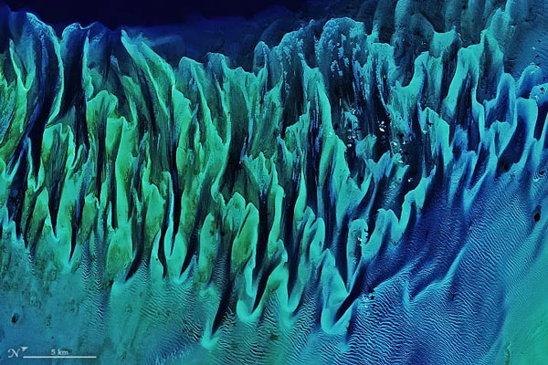 Great Bahama Bank From Space - NASA Photograph - Abaco Yacht & Charter Services